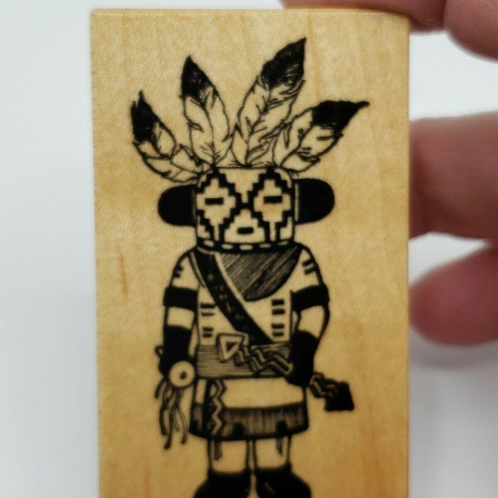 Vintage Native American Rubber Stamp E514 PSX New